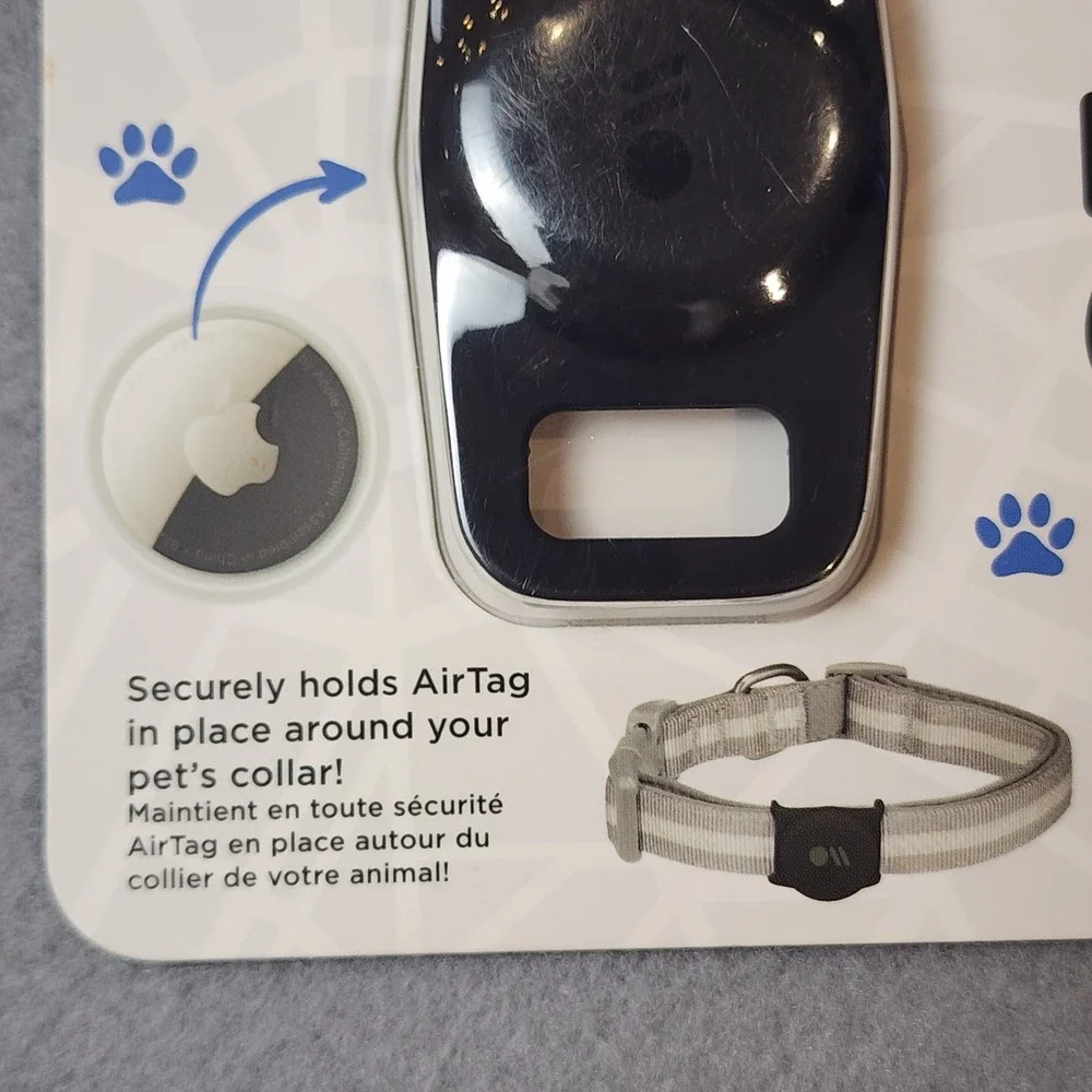 Case-Mate Dog Tag Apple AirTag Holder for Dog Pet Collar Black New